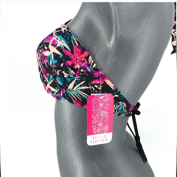💎Hula Honey Tropical Splash Strappy Bikini Top in size S - Picture 4 of 15